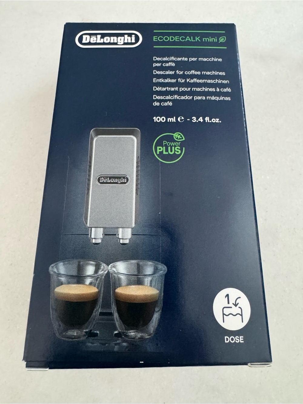 DeLonghi Ecodecalk Mini Descaler 100ml - Black